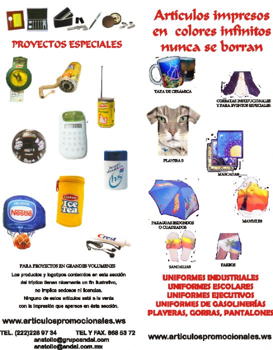 Proyectos Especiales para Artículos Promocionales